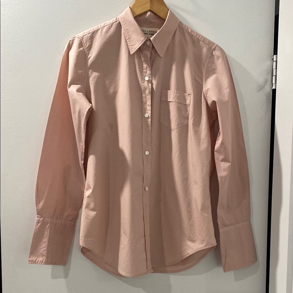 Nili Lotan woman Pink Dress Shirt USED